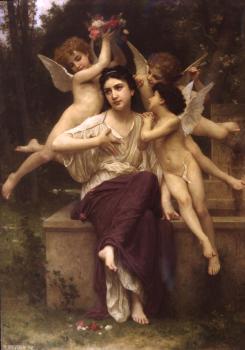 William-Adolphe Bouguereau : Reve de printemps , A Dream of Spring
